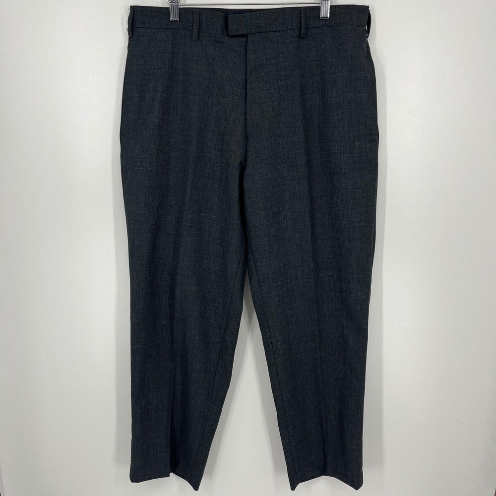 Mossimo Mens Charcoal Gray Wool Blend Flat Front Dress Pants 38x30 Vtg